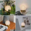 Bordslampor Deco Noel Crystal Bedside Lamp Nordic Decor Ceramic Stone Taccia Handgjorda droppleverans DHSFI