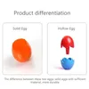 9 färger Solid Egg Shape Crayons Icke Toxic Washable Målning Ritningsvax för barn Kidsutbildningskonstförsörjning släpper 240422