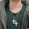 Hip Hop Cross Zircon Pendant Accessories Personalized Jewelry Mens Necklace