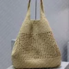 Gewebte Einkaufstasche Top -Qualität Designer -Taschen Mode Strandtasche gewebt Lafite Grass Handtasche Gold Umhängetasche 1: 1 Qualität Unterarmtasche Freizeit Urlaubsbeutel Frauen Tasche