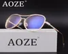 Aoze Crystal Rhinestone Oversited Okulary dla kobiet okulary optyczne Ramka Przezroczona obiektyw anty niebieski promień UV400 Wysoka jakość3130756