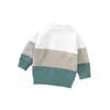 Dolce simpatico a maniche lunghe a maniche lunghe con maglieria autunnale per bambini maglione per bambini per 636 mesi morbido neonato di felpa 240409