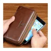 Wallets YUES KANGAROO Luxury Brand Man Wallets Leather Men Clutch Bag With Coin Pocket Zipper Male Purse Card Holder Leather Long Wallet