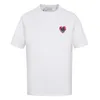 24SS Red Love Heart Brodery Tee Designer T Shirt Spring Summer Casual Fashion Skateboard Men Women Tshirt 0420