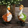 2PCSSet American Style Duck Ornament Desktoplandscape Animal Resin Cute Homeliving Room Bar Cafe Decor Orn 240420