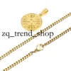 Золотой цвет мужские ожерелья компаса, винтажная медаль на северной звезде Viking, подвеска из желтого золота с желтым золотом для мужчин 728.