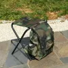 Sacs 2 en 1 pliage de pêche à pêche sac de pêche sac à dos sac à dos tabouret de tabouret prouvant pour un équipement d'escalade de chasse extérieur