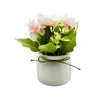 Decorative Flowers No Maintenance Artificial Plants Elegant Potted For Home Office Decor Faux Floral Room Bedroom