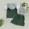 Clothing Sets Toddler Boys Hoodie Outfit Infant Baby 2Pcs Hooded Sweatshirt Tank Tops Drawstring Shorts Pant