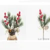 Berries Cedar Tree Decor Christmas Simulation Bouquet Home Decoration Xmas Ornaments Ormosia Bouquets DIY Garland Pine Cone Th1141 ation s