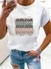 여자 티셔츠 플러스 사이즈 여성 꽃 엄마 엄마 Mama 90 년대 트렌드 패션 의류 인쇄 티셔츠 의류 여름 기본 최고 짧은 짧은 Slve 그래픽 티셔츠 Y240420
