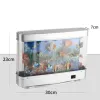 Aquaria Led Fish Tank Lamp Sea View Fish Creative Simulation Aquarium onderwater World Landschap Lamp voor woonkamerdecoratie