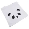 Drawstring Est Casual Fashionable Shoulder Bag Kawaii Cute Cartoon Panda Print Canvas Fashion Shopping Travel Large Reusable