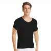 Sweat T-shirt Proof Undershirt Men Underarm Men's Undershirts Breathable For Pad Cotton Linen Short Sleeve Fitness Mens 240412