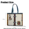 Bags Drop Ship Women Canvas Shoulder Cartoon Printing Ladies Shopping Bags Cotton Cloth Fabric Grocery Handbags Tote Books For Girls