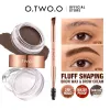 Wzmacniacze O.TWO.O BROW POMADE Brow Wax 2 w 1 Wodoodporny długotrwały kremowy konsystencja Oczy Brow Brow Brown Makeup Kosmetyki