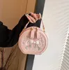 Factory outlet women shoulder bag small fresh palace fan embroidered handbag sweet lady round fashion messenger bag trend lace girl handbag 1910#