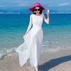 Casual Dresses 2024 White Silk Dress Female Long Summer Beach Korean Clothes Party Vestidos De Verano 9925 KJ4591