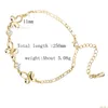 Anklets Anti-Allergic Real 18K Yellow Gold Plate Clear Cz Butterfly For Girls Women Party Nice Gift Drop Delivery Jewelry Otgnn