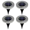 Solar Powered 8 LED Lighting Buried Ground Underground Light for Outdoor Path Garden Lawn Landscape Decoration Lamp LL