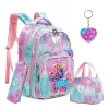 Sacs 3pcs Kids Backpacks pour les filles Sac à école avec boîte à lunch Box Backpack For Girls Set Bookbag pour l'école primaire 2023