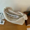 Sacchetti di lana di lana di agnello artificiale Stucchi a tracolla del design di lusso Fuce pellicce da donna White borse bianche borse da femmina messenger grande borsa casual