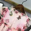 New baby skirt Flower pattern printed all over Princess dress Size 90-160 CM kids designer clothes summer girls partydress 24April