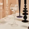 Świecane uchwyty przezroczyste stojak na tealight czarny szklany świecznik dekoracje domu ozdoby ozdoby ślubne dekoracja ślubna