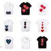 Commes Designer Play T-shirt Des Garcons Cotton Fashion Brand Red Heart broderie T-shirt Women's Love Sleeve Couple de manches courtes Men CDGS Play 8669