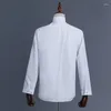 Camicie da uomo camicia da uomo camicia bianca maschile da uomo affari formali performance maschio smoking per feste di matrimonio top abbigliamento