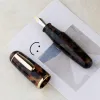 Pennor Nya Majohn Q1 Mini Acrylic Fountain Pen Yellowblack RedBlue Portable Ink Pen Iridium EF/F NIB Travel Palm Short Writing Gifts