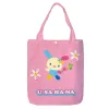 Buckets Cute Usahana Shoulder Bag Cartoon Anime Canvas Tote Bags for Women Kawaii Eco Reusable Shopping Bags Girls School Book Bag