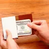 THIETS AUTOMATICO SILDE ID ALUMINIO ID CASSO Porta della carta in contanti Guida in pelle Business RFID Blocco del portafoglio Casa di protezione della carta di credito