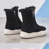 Botas Swyivy Chaussure Plataforma Femme Sapatos de inverno feminino Solid Soll Plush 2024 Snow Woman Woman Round dedo Botas 40