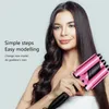 Hair Curling Iron Cerâmica Profissional Triplo Curler Ferramentas de Estilo de Estilo de Roll Roll Rollo