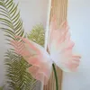 Fleurs décoratives 50 cm papillon artificiel Gauze Gauze en plein air Fake Wedding Party Decoration Pographie accessoires 3D Fil de soie