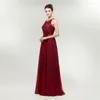 Vestidos de festa para sempre a noite de champanhe 2024 uma linha jóia pescoço de chiffon vestidos formais mais feitos de tamanho personalizado