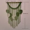 1pc Macrame Leaf Wall Hanging Tapestry Large Art Boho Decoration Room Decor Home Gift Jungle Green Tape 240410