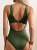 Trajes de baño de baño para mujeres Sexy Twisted Front One Piece Traute para mujeres Ruchada cortada Monokini