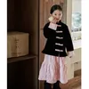 Clothing Sets Winter Baby Girl Boutique Outfit Children Casual Warm Jacket Pink Shiny Skirts 2pcs Suit Kids Clothes Set Little Girls