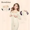 Beonlema البطن تنحيف الملابس الأصلية نساء كامل الجسم المشكل بعقب النموذج النمذجة bodysuit الأكمام طويلة الساق المشعب مفتوحة المنشعب S-3XL 240409