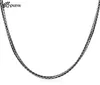 Black Box Chain 3mm Trendy Necklace For Men High Quality Mens Boys Jewelry Whole Aluminium Alloy 3 Size N204G15709488