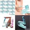 Labret Lip Piercing Jóias 100pcs Segurança descartável Unidade de pistola de pistola sem dor estéril com pierce kit blue atacado 230614 gota dhmqw