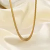 Naszyjniki wisiorek moda pusta o szerokości 8 mm metalowe metalowe sieci siatki ins Kobiet Choker Naszyjnik ze stali nierdzewnej biżuteria do łańcucha