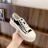 Casual Shoes Women's Canvas Round Toe Platform Ladies Single Summer Flats Cross-bundna kvinnliga skor Zapatos Mujer