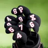 10pcs Neoprene Golf Iron Covers Covers de capa de ferro da cabeça Capas de ferro-cabeça de campo de golfe