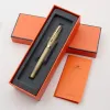 펜 Jinhao Fountain Pen New Luxury Bronze Ink Pens 고품질 금속 골든 클립 펜 사무실 선물