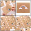 Enveloppe-cadeau 12pcs / set 3D CARTES CARTES AVEC AVEC ANNIVERSAIRE ANNIVERSAIRE BÉNÉDISSEMENT BÉNÉRISE MERCI RETRO RETRO DIY DROP HATTENANT