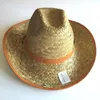 2017 Summer Unisex Western Handmade Cowboy Straw Sun Hat Men Beach Wide Color Brim Cowgirl Cap 10pcs/lot9917398