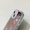 Handyfälle Fashion Soft Silicon Phone Case Love Heart Mirror Face iPhone Hülle für iPhone 15 14 13 12 11 Pro Max xr xsmax 7 8 14 15 Plus J240418